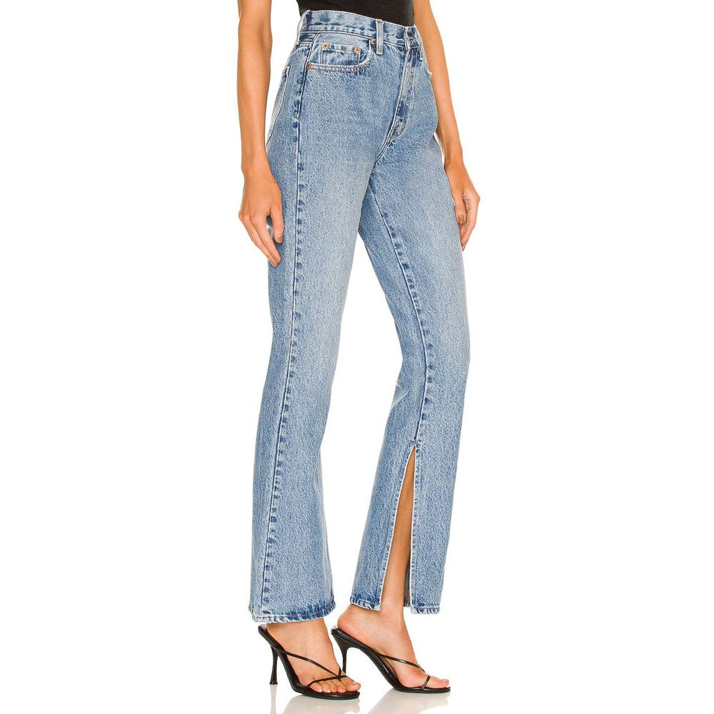 Pistola Alexa High Rise Slim Flare‎ With Slit Jeans US 29 Blue Denim Split Hem - Picture 3 of 10